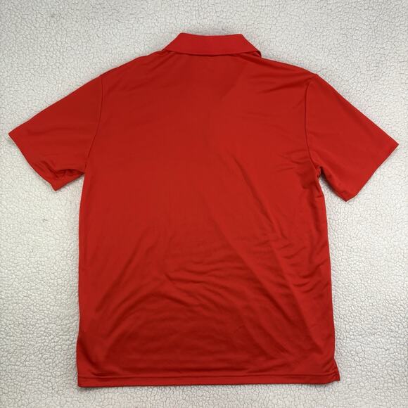 Adidas Golf Polo Shirt Mens XL Short Sleeve Solid Red Short Sleeve Performance - Picture 5 of 7